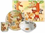 Kindergeschirr-Set RITZENHOFF & BREKER "Kindergeschirr mit Platzset Waldtiere 4er Set
