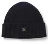 Strickm&uuml;tze HUGO "Xola Metal", Herren, schwarz (navy 410), Strick, Wolle, unifarben,