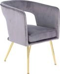 Stuhl KAYOOM "Jolene 125, Esszimmerstuhl,eleganter Stoffbezug", grau, B:60cm...