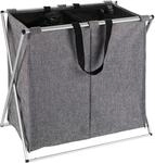 W&auml;schesortierer WENKO "Duo", grau, B:59cm H:57cm T:38cm, Aluminium, Polyester,