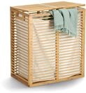 W&auml;schekorb ZELLER PRESENT, beige (natur), B:33cm H:61cm, Bambus, Baumwolle,