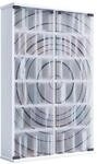 Media-Regal VCM "Holz CD DVD Stand Regal Schrank Glast&uuml;r Tilano L", wei&szlig;, B:60cm