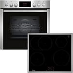 NEFF Elektro-Herd-Set "EDX4I0", Energieeffizienz: A+, schwarz (schwarz, edelstahl),