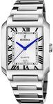 Quarzuhr FESTINA "On The Square", silber (silberfarben), Armbanduhren, Herren,