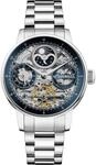 Automatikuhr INGERSOLL "The Jazz", silberfarben, blau, blau, Armbanduhren, Herren,