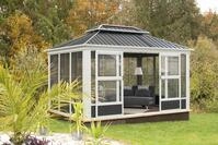 Pavillon SOJAG "&raquo;Olan 1014&laquo;", grau (schwarz), B/H/T: 291cm, Pavillons, Pavillon,