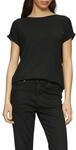 Kurzarmshirt QS, Damen, Gr. XS (34), schwarz, Jersey, Obermaterial: 95%...