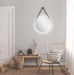 LED-Lichtspiegel TALOS, wei&szlig; (wei&szlig; matt), &Oslash;:50cm, Spiegel, LED-Lichtspiegel, rund,