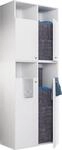 Hochschrank VCM "W&auml;scheschrank W&auml;schetruhe W&auml;schebox Dreso XXL 4f", wei&szlig;, B:80cm