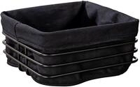 Brotkorb WENKO "Modell Premium Square", schwarz, B:21cm H:21cm L:10,5cm, Metall,