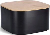 Brotkasten ZELLER PRESENT, schwarz, B:26,5cm H:14,5cm L:26,5cm, Stahl,