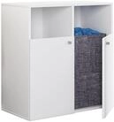 Hochschrank VCM "W&auml;scheschrank W&auml;schetruhe W&auml;schebox Dreso L 2-f", wei&szlig;, B:80cm