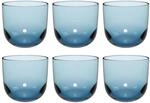 Glas "Wassergl&auml;ser Like Glass 280 ml 6er Set", blau (ice), 6 tlg., Glas, LIKE. BY