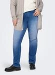 High-waist-Jeans ONLY CARMAKOMA "CARWILLY HW STRAIGHT DNM REA12187 NOOS",...