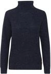 Strickfleece-Pullover OXMO "Strickpullover OXNanna", Damen, Gr. L, blau (total