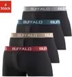 Hipster BUFFALO, Herren, Gr. S, 4 Stk., schwarz, Jersey, Obermaterial: 95% Baumwolle,