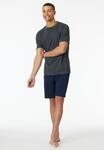Shorty SCHIESSER "Casual Essentials", Herren, Gr. 48, schwarz (203, anthrazit),