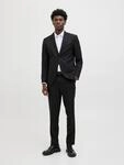 Anzug JACK & JONES "JPRCOSTA SUIT", Herren, Gr. 46, N-Gr, schwarz, Web, Obermaterial: