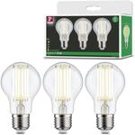 PAULMANN LED-Leuchtmittel "Efficient-Line Filament 230V LED Birne E27 3er Set1055lm