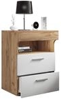 Nachttisch VCM "Holz Nachttisch Nachtschrank Schublade Slepal L", wei&szlig; (honig,