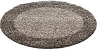 Hochflor-Teppich AYYILDIZ TEPPICHE "Life Shaggy 1503", grau (taupe), H:30mm &Oslash;:120cm,