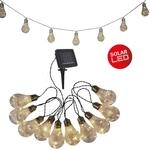 N&Auml;VE LED-Lichterkette "Gl&uuml;hbirne", transparent, Dioden 50 Stk. Flammen 10 Stk.,