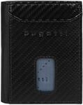 Geldb&ouml;rse BUGATTI "BUGATTI Herren, Damen SECURE SLIM echt Leder", Damen, schwarz,