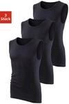 Muscleshirt H.I.S, Herren, Gr. 3 (XS), schwarz, Feinripp, Obermaterial: 100%