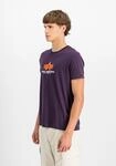 T-Shirt ALPHA INDUSTRIES "Basic T-Shirt BL Rubber", Herren, Gr. S, lila (plum),