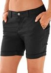 Bermudas LASCANA "aus elastischer Baumwolle", Damen, Gr. 34, N-Gr, schwarz,
