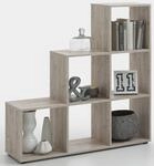 Raumteilerregal FMD "Mega 2", braun (sandeichefarben), B:104,3cm H:106,5cm T:32,6cm,