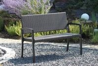 Gartenbank GARDEN PLEASURE "Sanremo", braun (dunkelbraun), B:118cm H:87cm T:60cm,