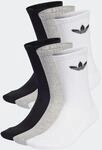 Sportsocken ADIDAS ORIGINALS "TREFOIL CUSHION CREW, 6 PAAR", Damen, Gr. S...