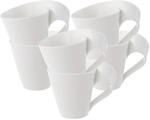 Tasse VILLEROY & BOCH "Kaffeetassen NewWave 200 ml 6er Set wei&szlig;", wei&szlig;, Porzellan,