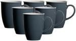 Becher RITZENHOFF & BREKER "Kaffeebecher Doppio 320 ml 6er Set", grau (anthrazit), 6