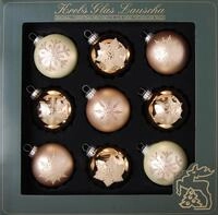 Weihnachtsbaumkugel KREBS GLAS LAUSCHA "Cappuccino, Weihnachtsdeko,