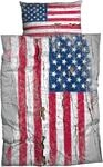 Bettw&auml;sche CASATEX "Stars & Stripes", blau (blau, rot), B/L: 135cm x 200cm, 1 Stk.,