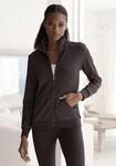 Sweatjacke BENCH. LOUNGEWEAR, Damen, Gr. 44/46, grau (anthrazit meliert),...