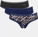 Slip SLOGGI "Slip GO Crush Hipster C3P 3er Pack", Damen, Gr. S, bunt (blau, schwarz),