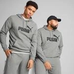 Kapuzensweatshirt PUMA "ESS NO. 1 LOGO HOODIE TR", Herren, Gr. S, grau (medium...