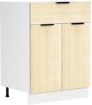 Unterschrank VCM "K&uuml;chenschrank B60 cm Unterschrank Schublade Fasola", braun (wei&szlig;,