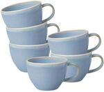 Tasse "Kaffeetassen Crafted 247 ml 6er Set", blau (blauberry), 6 tlg., Porzellan,