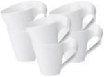 Becher VILLEROY & BOCH "Caff&egrave; Becher mit Henkel NewWave 250 ml 6er Set wei&szlig;",