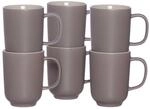 Becher RITZENHOFF & BREKER "Kaffeebecher Jasper 285 ml 6er Set", grau (taupe),