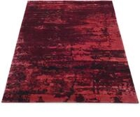 Teppich MUSTERRING "ANGELES PILANO", rot (dunkelrot), B:70cm H:10mm L:140cm, Viskose,