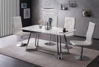 Esstisch SALESFEVER "Design Tisch f&uuml;r gem&uuml;tliche Abende", wei&szlig; (wei&szlig;, silber,