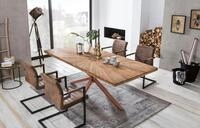 Esstisch SIT "Visby Teakholz Massivholztisch mit Sonnen-Design & Stern-Gestell",