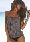 Tankini JETTE, Damen, Gr. 36, N-Gr, schwarz (schwarz, grau), Microfaser, Polyamid,