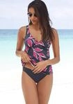B&uuml;gel-Tankini-Top LASCANA "Cataleya", Damen, Gr. 38, Cup E, blau (marine, bedruckt),