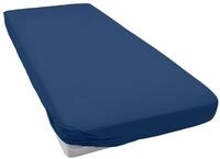 Spannbettlaken PRIMERA "Elasthan-Feinjersey", blau (marine), 1 Stk., Jersey-Elasthan,